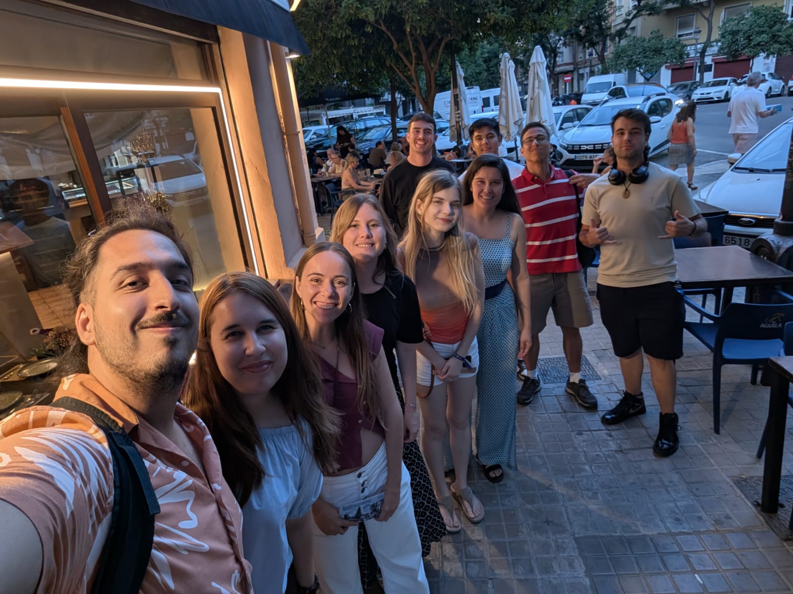 The Global Shapers Valencia hub team together on a Valencia street